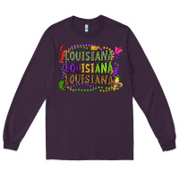 Plum louisiana louisiana louisiana mardi gras Long Sleeve Tee - OliviaCreatesArt