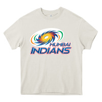 Cream mumbai indians Heavy Core Tee - trangStudio
