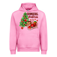 Fuchsia Pink Cowgirl Christmas Urban Hoodie - AdoDesignShop
