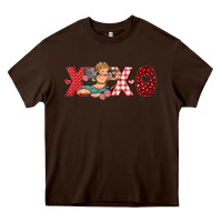 Chocolate Brown xoxo cupid Heavy Core Tee - RanaPortraitStore