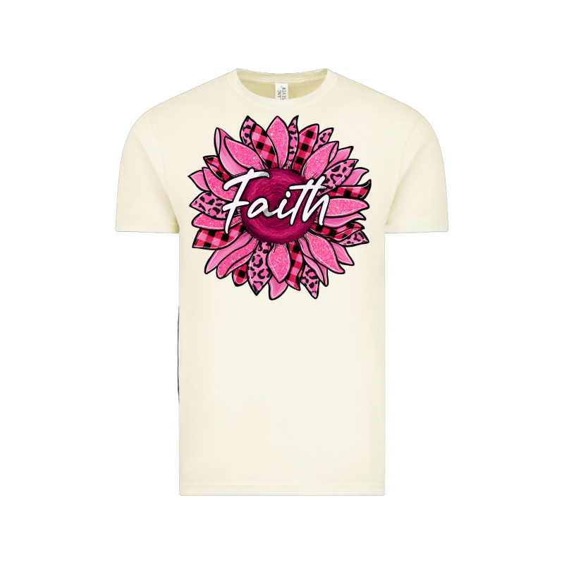 Faith Breast Cancer Awareness Sunflower Vintage Tee by Jasminsmagicworld | Teevron