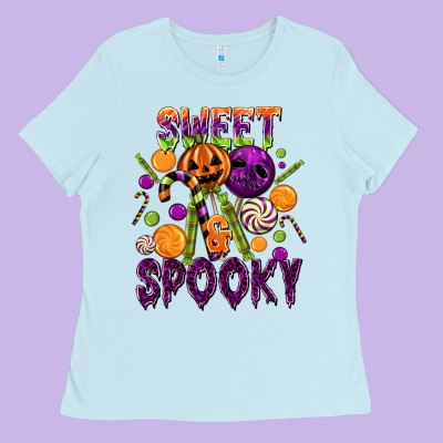 Sweet And Spooky Ladies Tee Designed By Texasbilliewilder