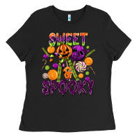 Black Sweet and Spooky Ladies Tee - texasbilliewilder