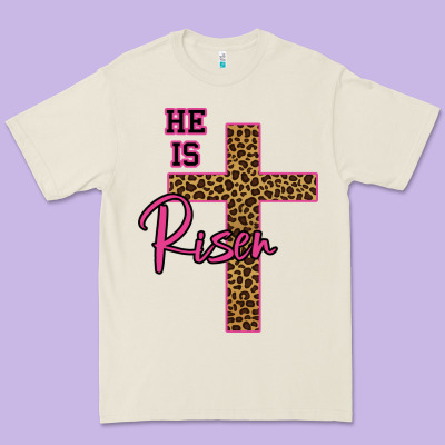 He Is Risen Leopard Premium Tee Designed By Bettercallsaul