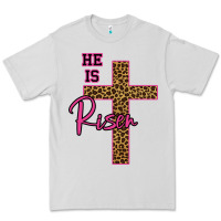 Dove Grey He Is Risen Leopard Premium Tee - Bettercallsaul