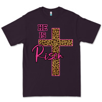 Plum He Is Risen Leopard Premium Tee - Bettercallsaul