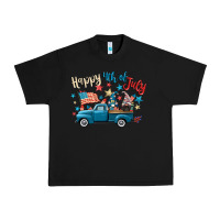 Black happy 4th of july gnome truck Urban Heavy Tee - CowGirlArtShop