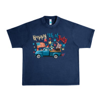 Navy happy 4th of july gnome truck Urban Heavy Tee - CowGirlArtShop
