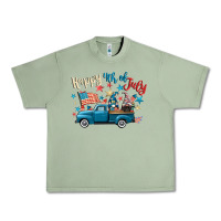 Oil Green happy 4th of july gnome truck Urban Heavy Tee - CowGirlArtShop