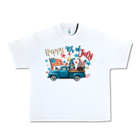 White happy 4th of july gnome truck Urban Heavy Tee - CowGirlArtShop