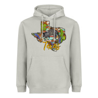 Moon Dust texas map armadillo Heavyweight Hoodie - BarkalooDesign