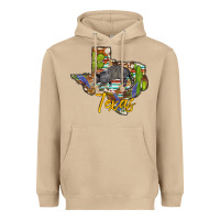 Mushroom texas map armadillo Heavyweight Hoodie - BarkalooDesign