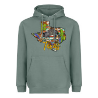 Sage texas map armadillo Heavyweight Hoodie - BarkalooDesign