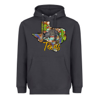 Smoke texas map armadillo Heavyweight Hoodie - BarkalooDesign
