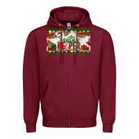 Burgundy Christmas Santa's Helper Zipper Hoodie - Artiststas