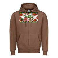 Chestnut Christmas Santa's Helper Zipper Hoodie - Artiststas