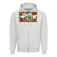 Dove Grey Christmas Santa's Helper Zipper Hoodie - Artiststas