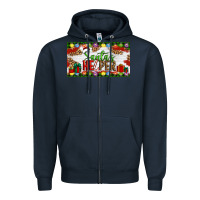 Navy Christmas Santa's Helper Zipper Hoodie - Artiststas
