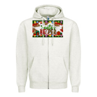 Oatmeal Heather Christmas Santa's Helper Zipper Hoodie - Artiststas
