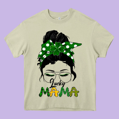 Lucky Mama Heavy Core Tee Designed By Bettercallsaul