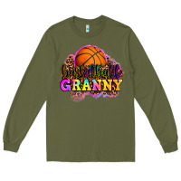 Army Green basketball granny Long Sleeve Tee - OliviaCreatesArt