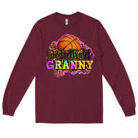 Burgundy basketball granny Long Sleeve Tee - OliviaCreatesArt