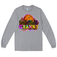 Heather Grey basketball granny Long Sleeve Tee - OliviaCreatesArt