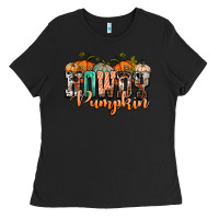 Black western howdy pumpkin Ladies Tee - NancyCooperArtShop