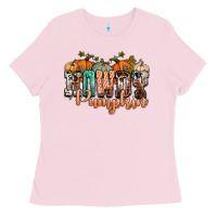 Bubblegum Pink western howdy pumpkin Ladies Tee - NancyCooperArtShop