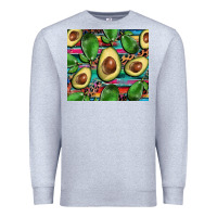Heather Grey avacado Premium Sweatshirt - BarkalooDesign