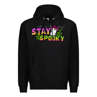 Black Stay Spooky Premium Hoodie - CowhideDigitalArt