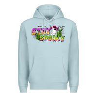 Blue Mist Stay Spooky Premium Hoodie - CowhideDigitalArt