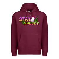 Burgundy Stay Spooky Premium Hoodie - CowhideDigitalArt
