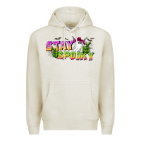 Oatmeal Heather Stay Spooky Premium Hoodie - CowhideDigitalArt