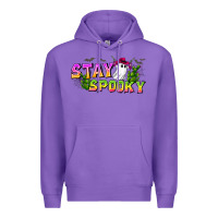 Purple Stay Spooky Premium Hoodie - CowhideDigitalArt