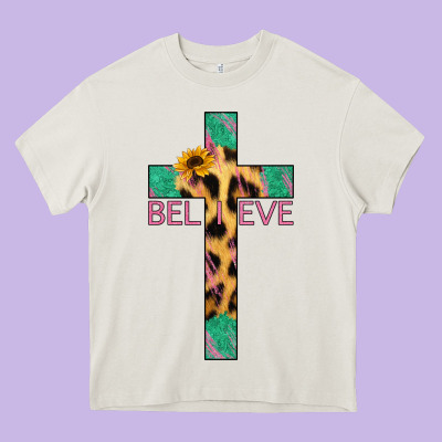 Believe Cross Heavy Core Tee Designed By Bettercallsaul