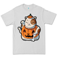 Dove Grey cute kawaii maneki neko cat halloween pumpkin costume boys Premium Tee - trangStudio