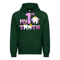 Forest Green my first tooth with teeth for girls Urban Hoodie - AdoDesignShop