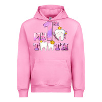 Fuchsia Pink my first tooth with teeth for girls Urban Hoodie - AdoDesignShop