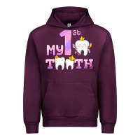 Mauve Wine my first tooth with teeth for girls Urban Hoodie - AdoDesignShop