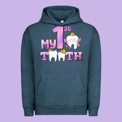 My First Tooth With Teeth For Girls Urban Hoodie Designed By Adodesignshop