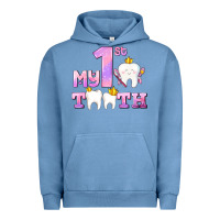 Pigment Pebble Blue my first tooth with teeth for girls Urban Hoodie - AdoDesignShop
