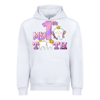 White my first tooth with teeth for girls Urban Hoodie - AdoDesignShop