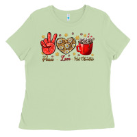 Matcha Peace love hot chocolate Ladies Tee - NancyCooperArtShop