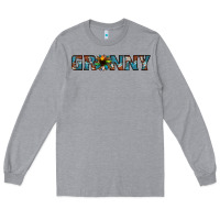 Heather Grey granny cowhide sunflower Long Sleeve Tee - Jasminsmagicworld