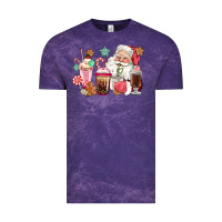Cloud Purple pink santa christmas santa coffe cups Vintage Tee - CowGirlArtShop