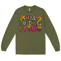 Army Green small business hustler Long Sleeve Tee - OliviaCreatesArt