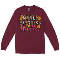 Burgundy small business hustler Long Sleeve Tee - OliviaCreatesArt