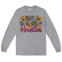Heather Grey small business hustler Long Sleeve Tee - OliviaCreatesArt