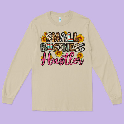 Small Business Hustler Long Sleeve Tee Designed By Oliviacreatesart